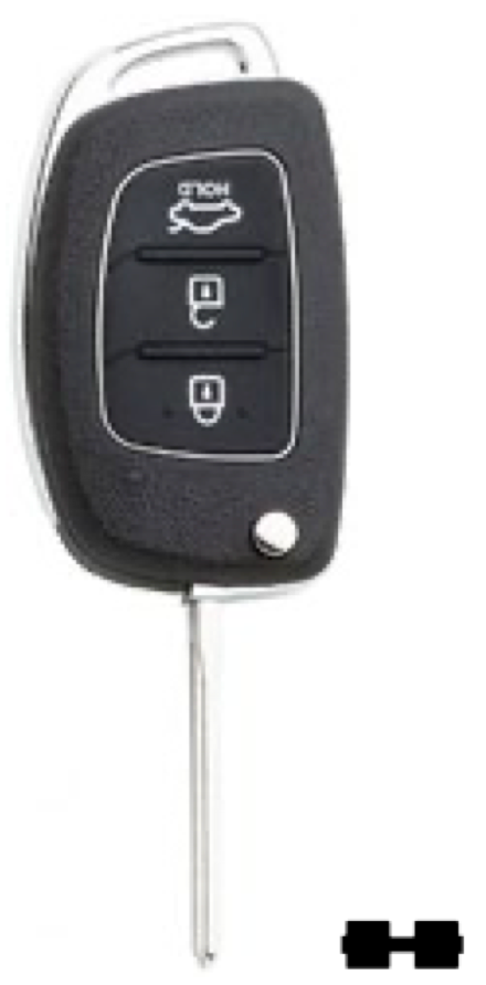 Silca lege behuizing 3-knops KIA8RS8