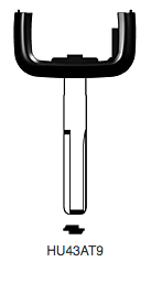 Silca Transpondersleutel brass HU43AT zonder chip