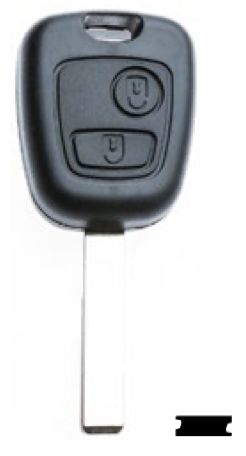 Silca lege behuizing 2-knops HU83RS2