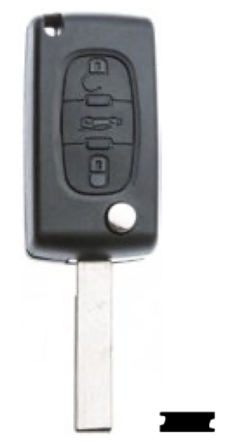 Silca lege behuizing 3-knops HU83BRS8N