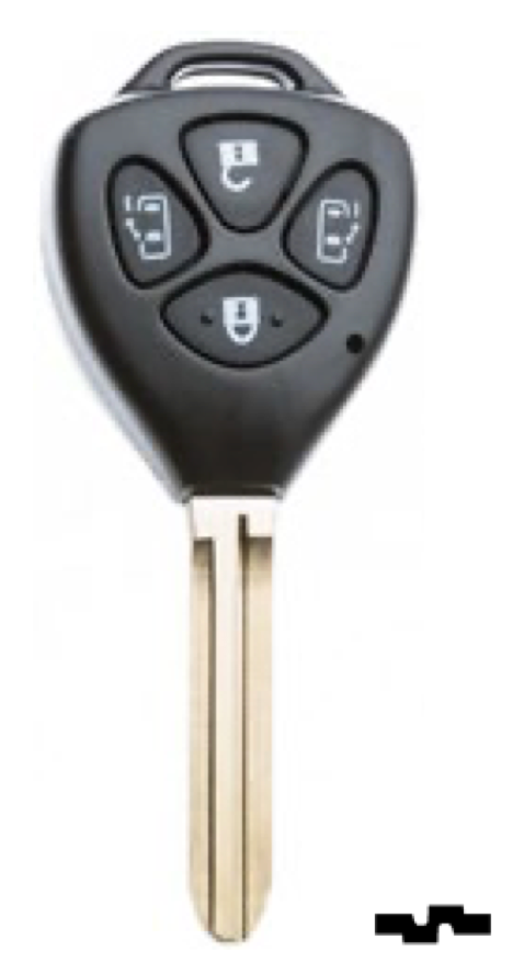 Silca lege behuizing 4-knops TOY43ARS7