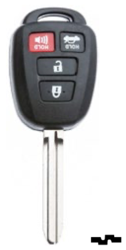 Silca lege behuizing 4-knops TOY43CRS7N